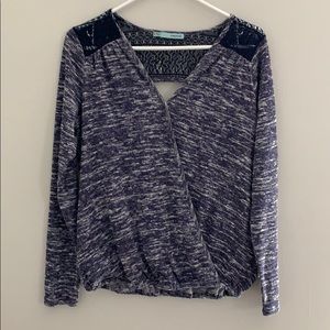 Maurices Blue and White Sweater